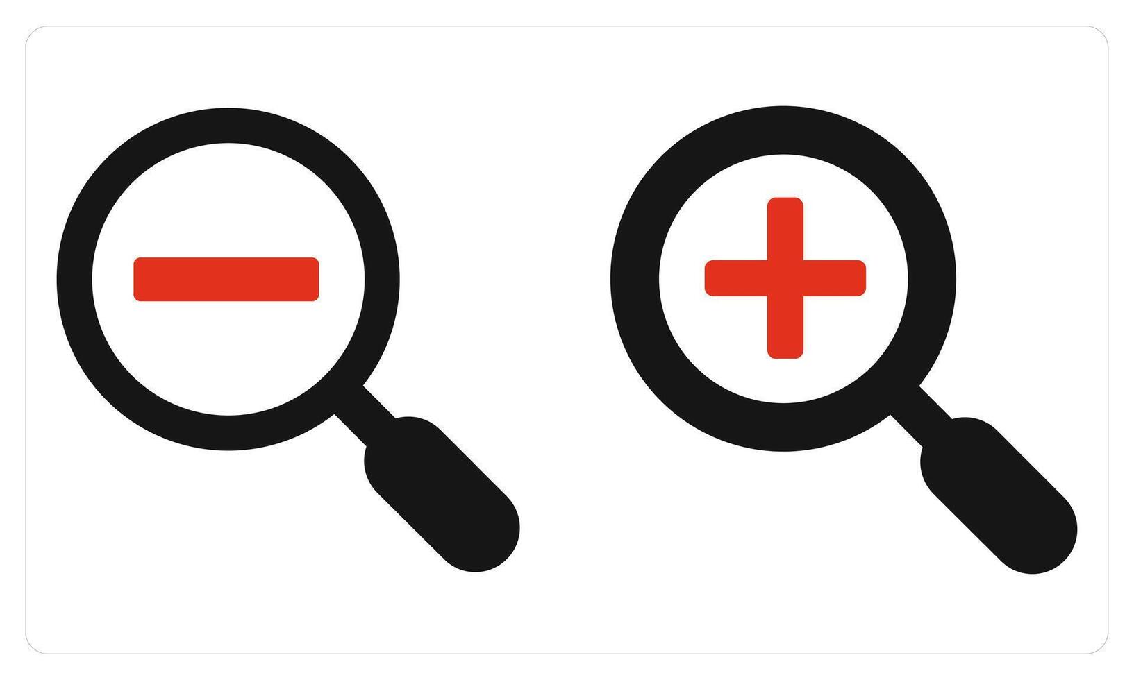 Zoom In Zoom Out in red color vector