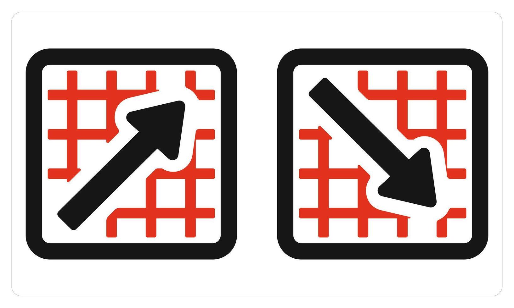 Stock Market Gain Stock Market Loss in red color vector