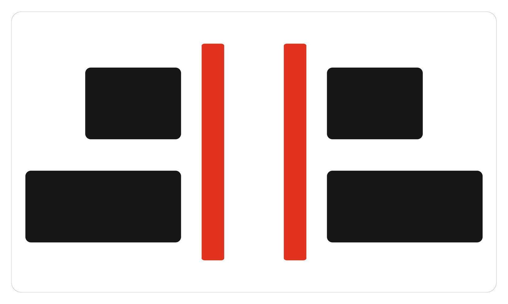 Right Align Left Align in red color vector
