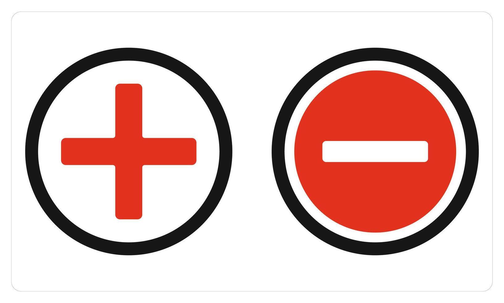 Add and Remove in red color vector