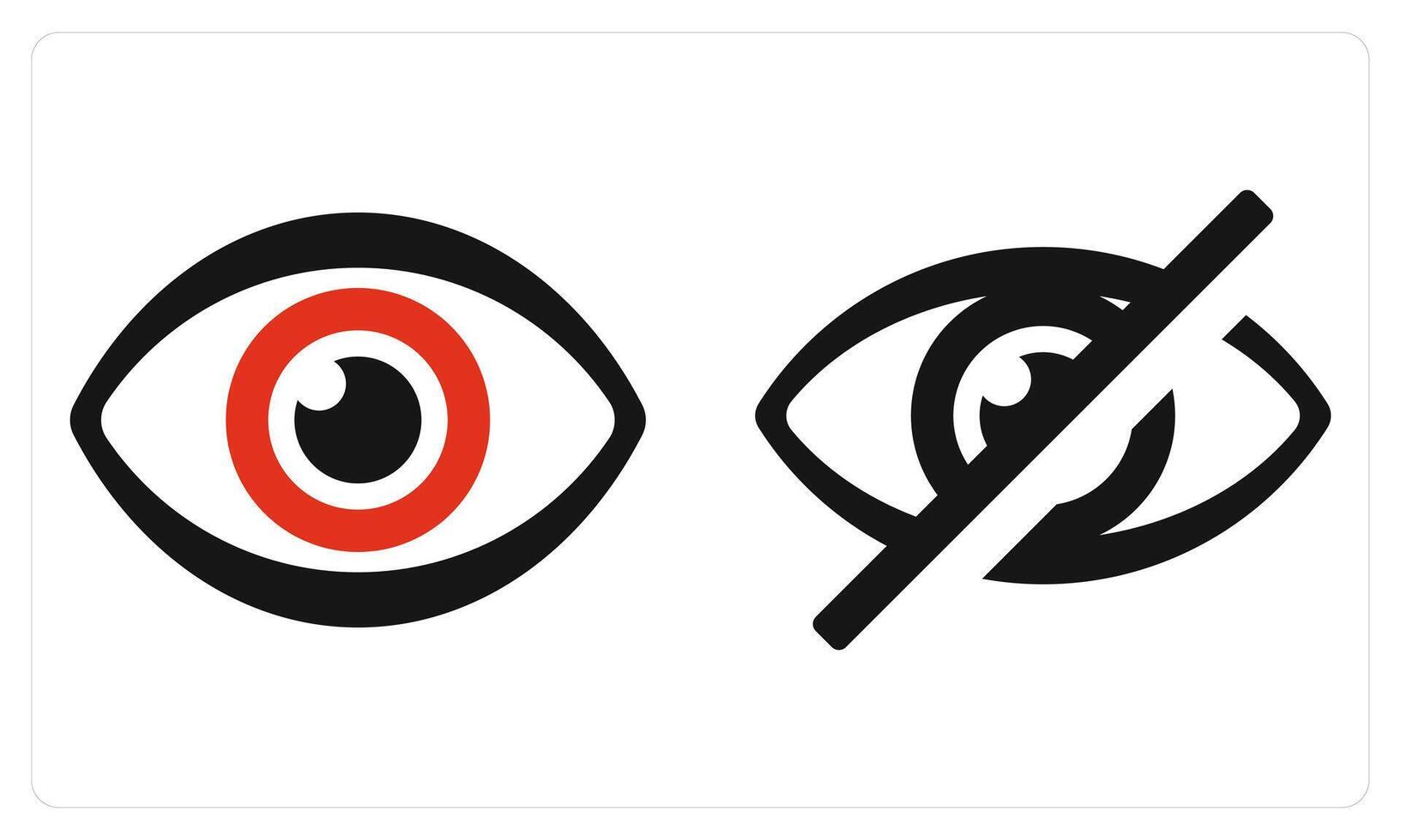 Visible and Invisible in red color vector