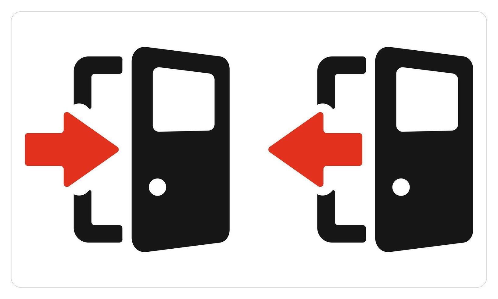 Enter and Exit in red color vector