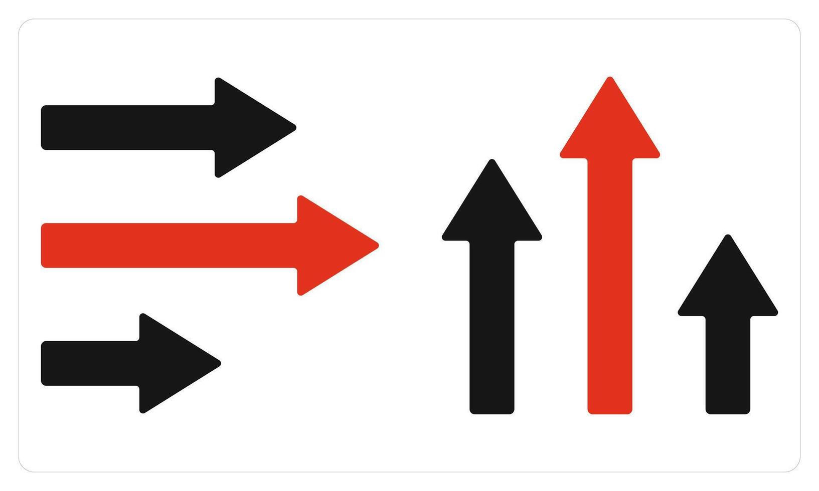 Horizontal and Vertical in red color vector
