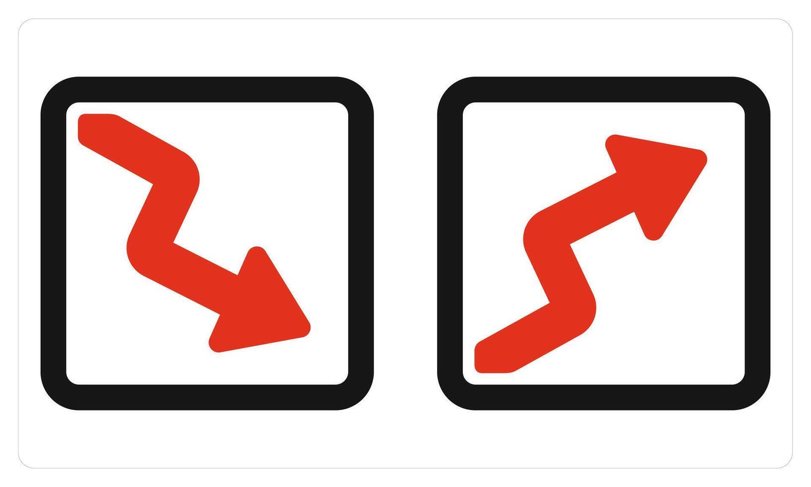 Investment Loss Investment Growth in red color vector