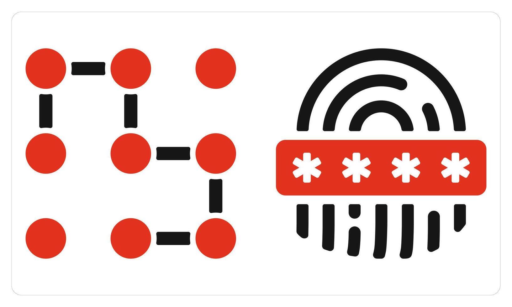 Pattern and Biometric in red color vector