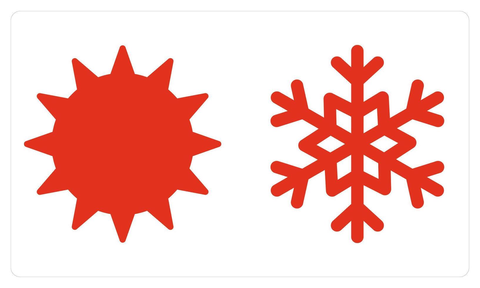 Summer and Winter in red color vector