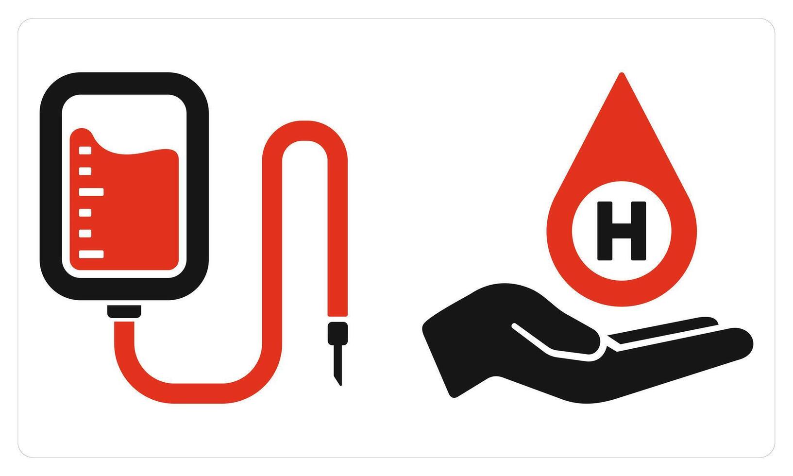 Blood Transfusion Blood Donation in red color vector