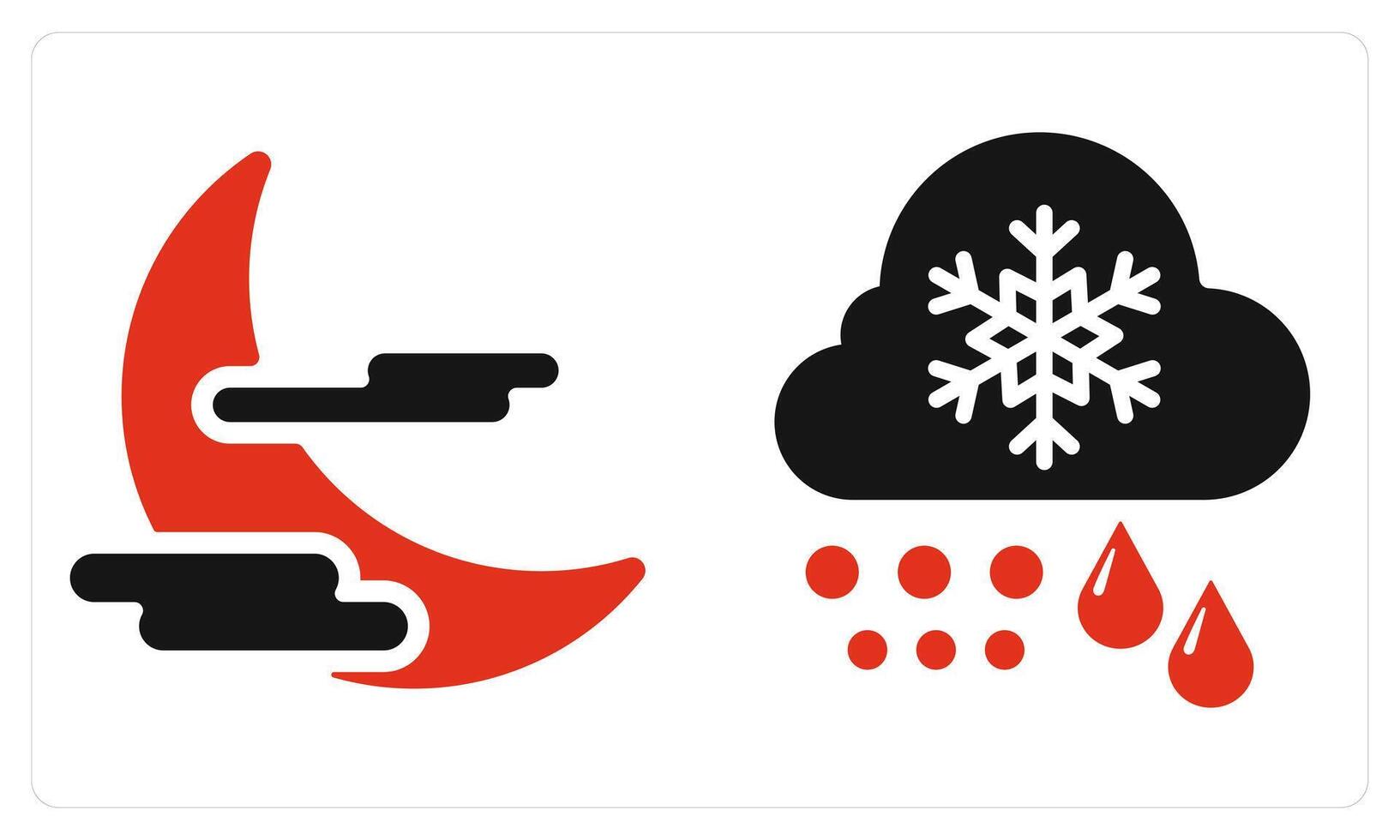 Fog and Snowfall in red color vector