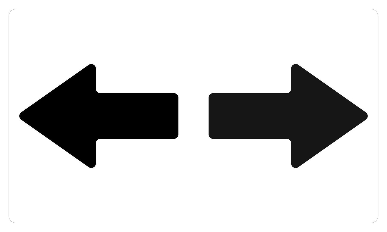 Left and Right in black color vector