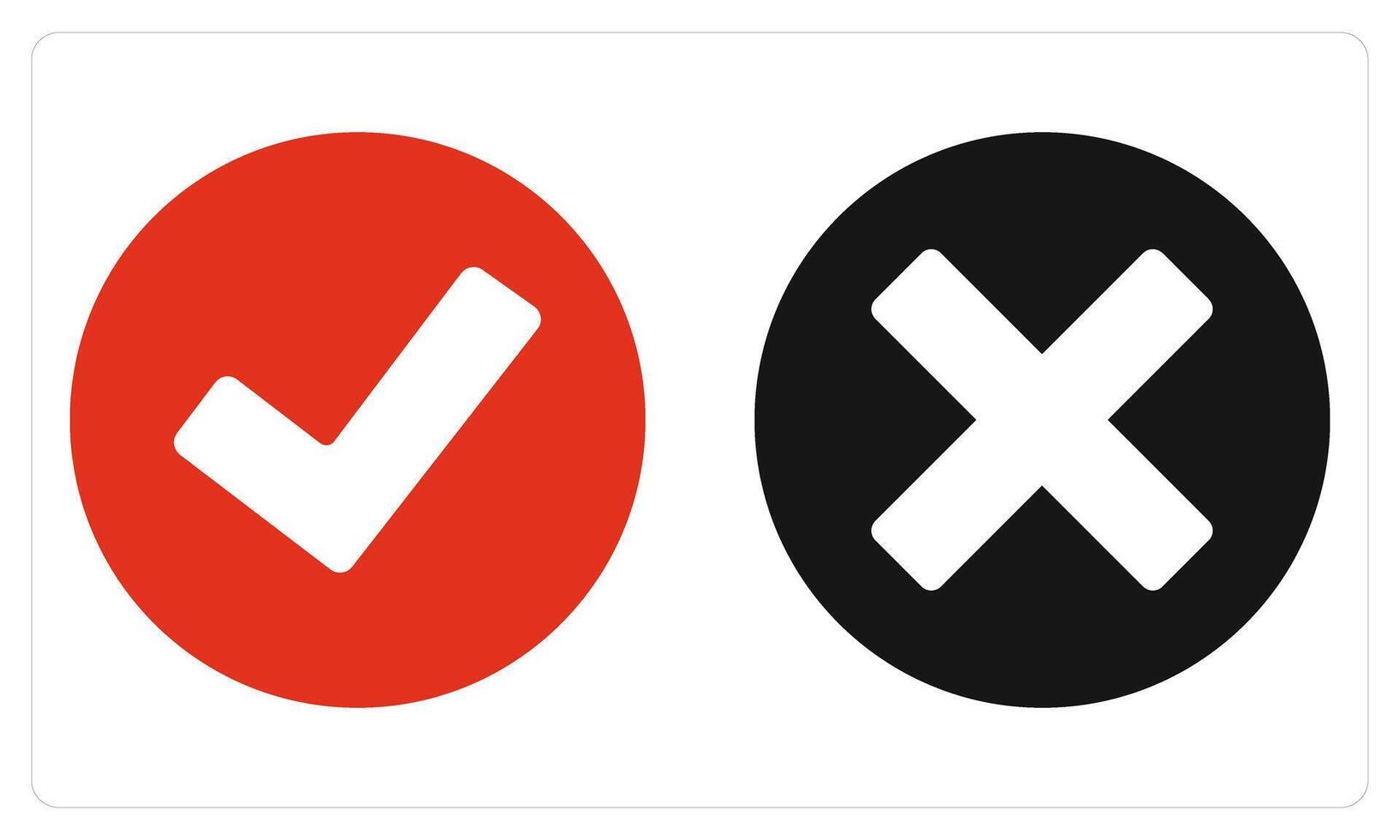 Right and Wrong in red vector