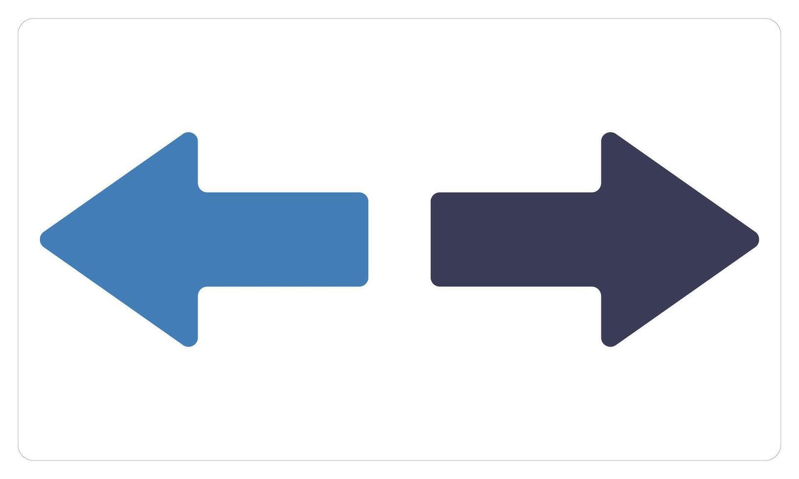 Left and Right in blue color vector