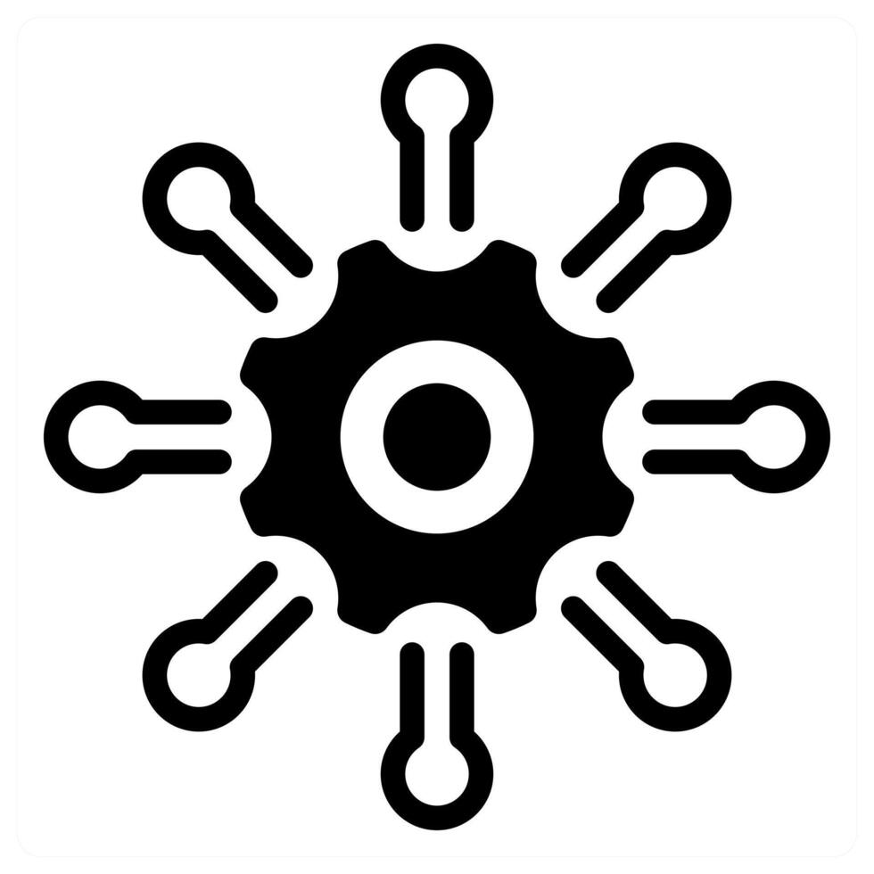 support network icon in black color vector