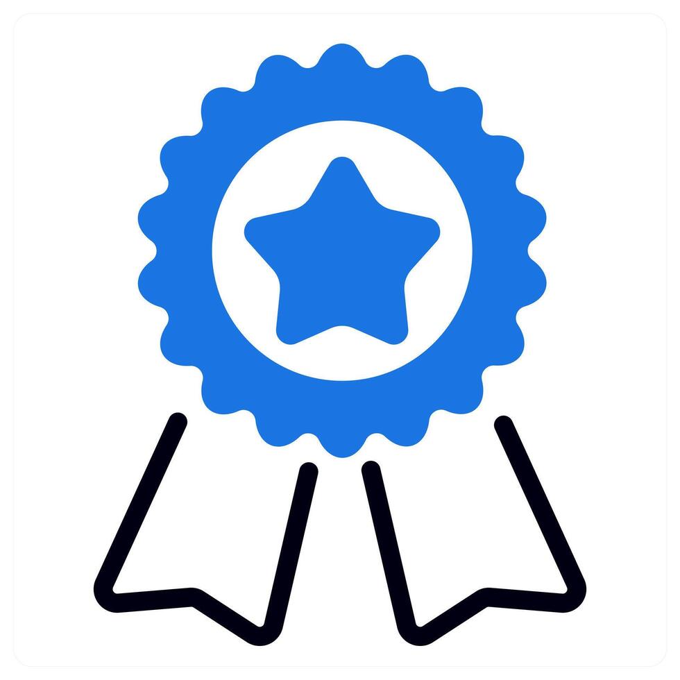 badge icon in blue color vector