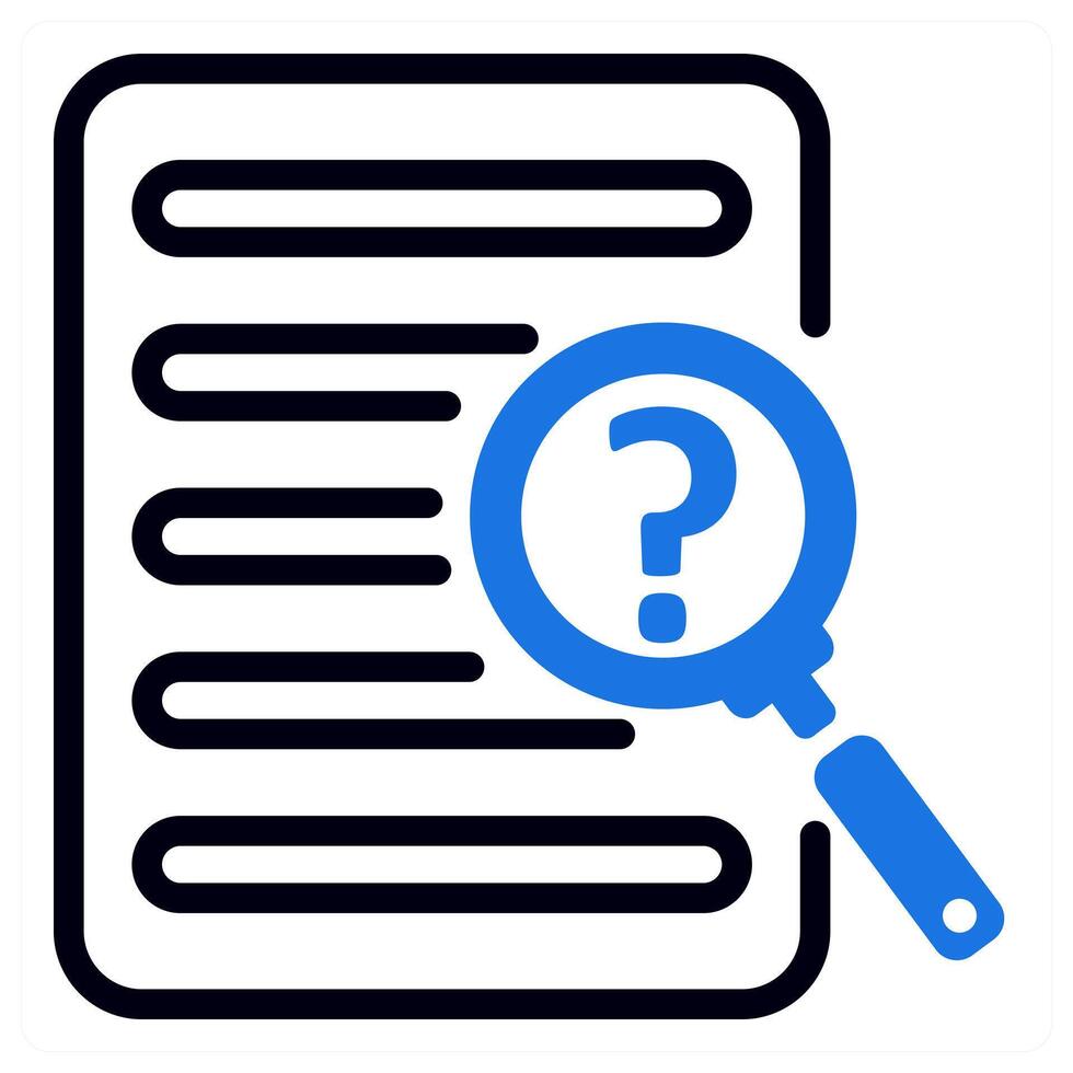 case study icon in blue color vector