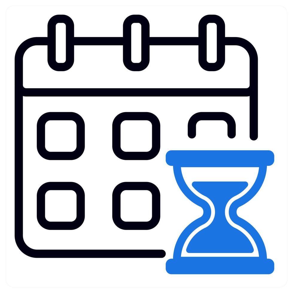 schedule plan icon in blue color vector