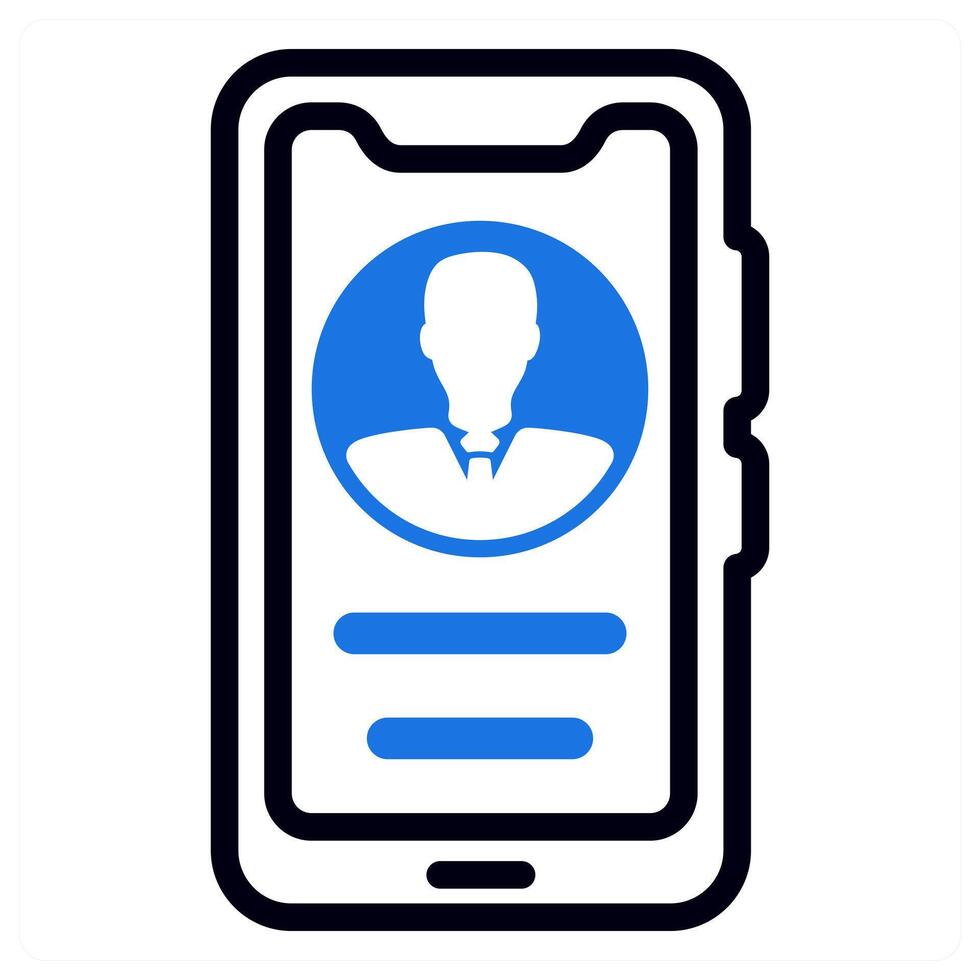 employee profile icon in blue color vector