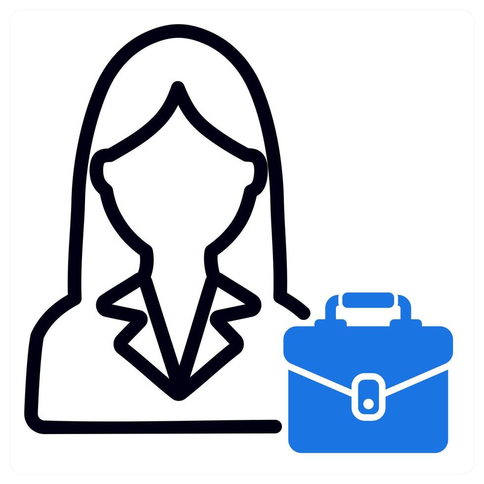 executive icon in blue color vector