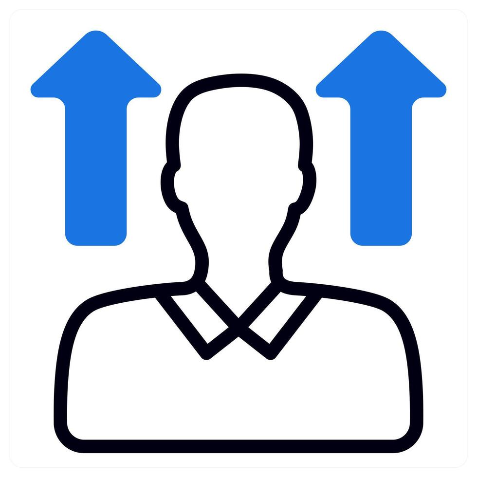 career vision icon in blue color vector