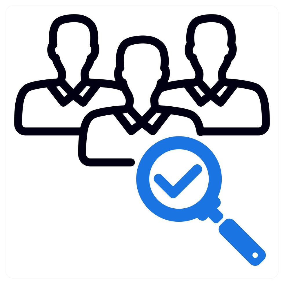 recruitment icon in blue color vector