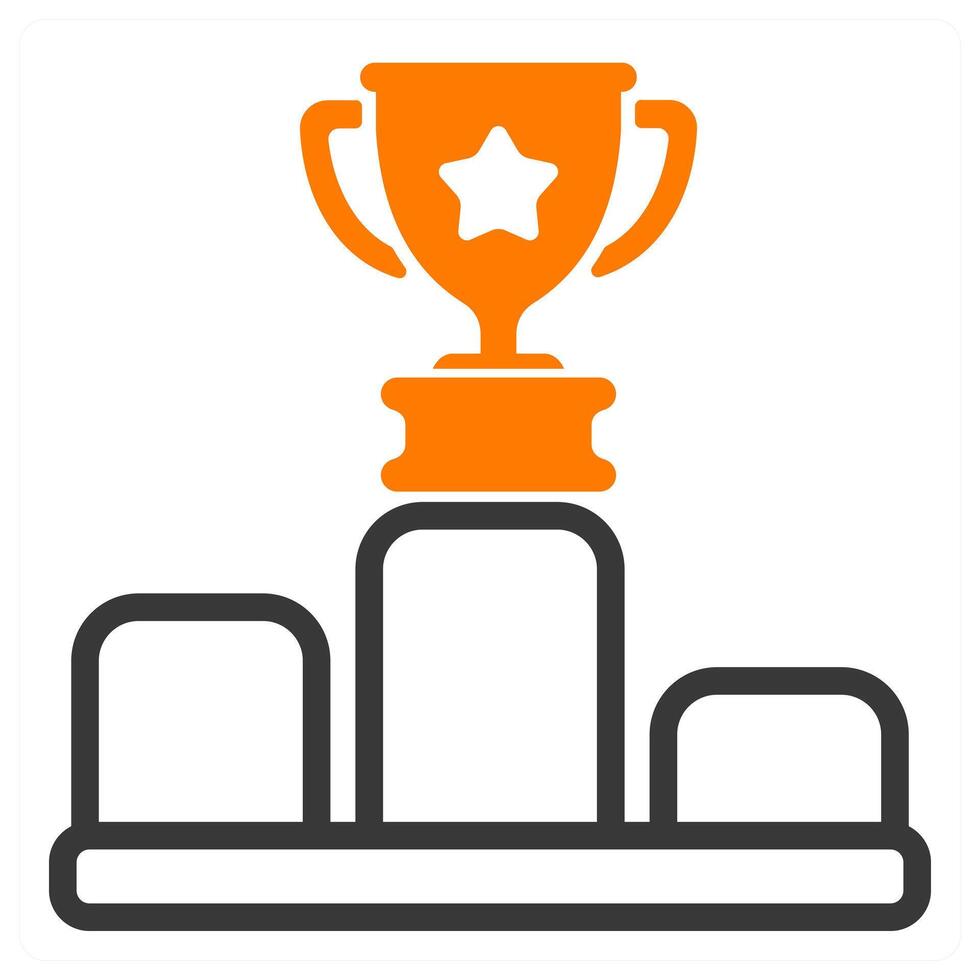 competition icon in orange color vector