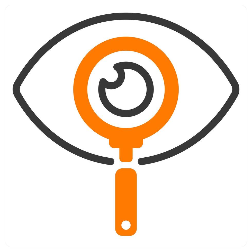 exploration icon in orange color vector