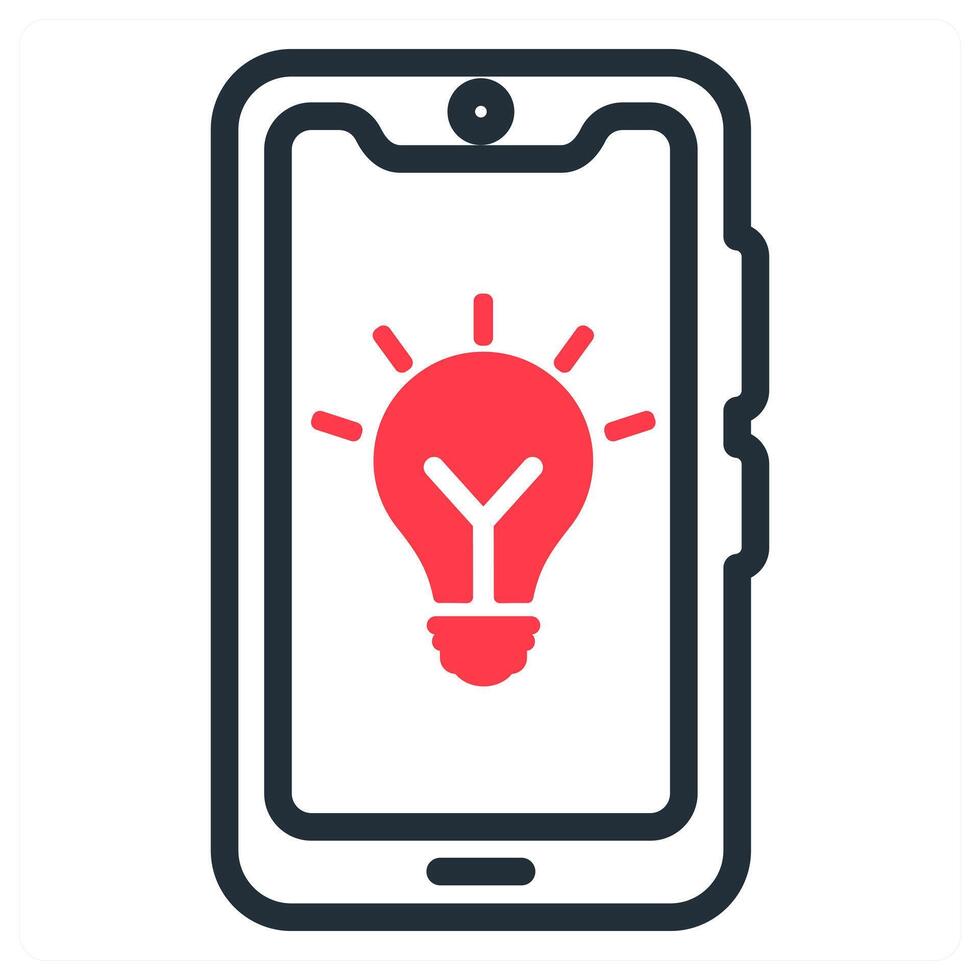 idea icon in red color vector