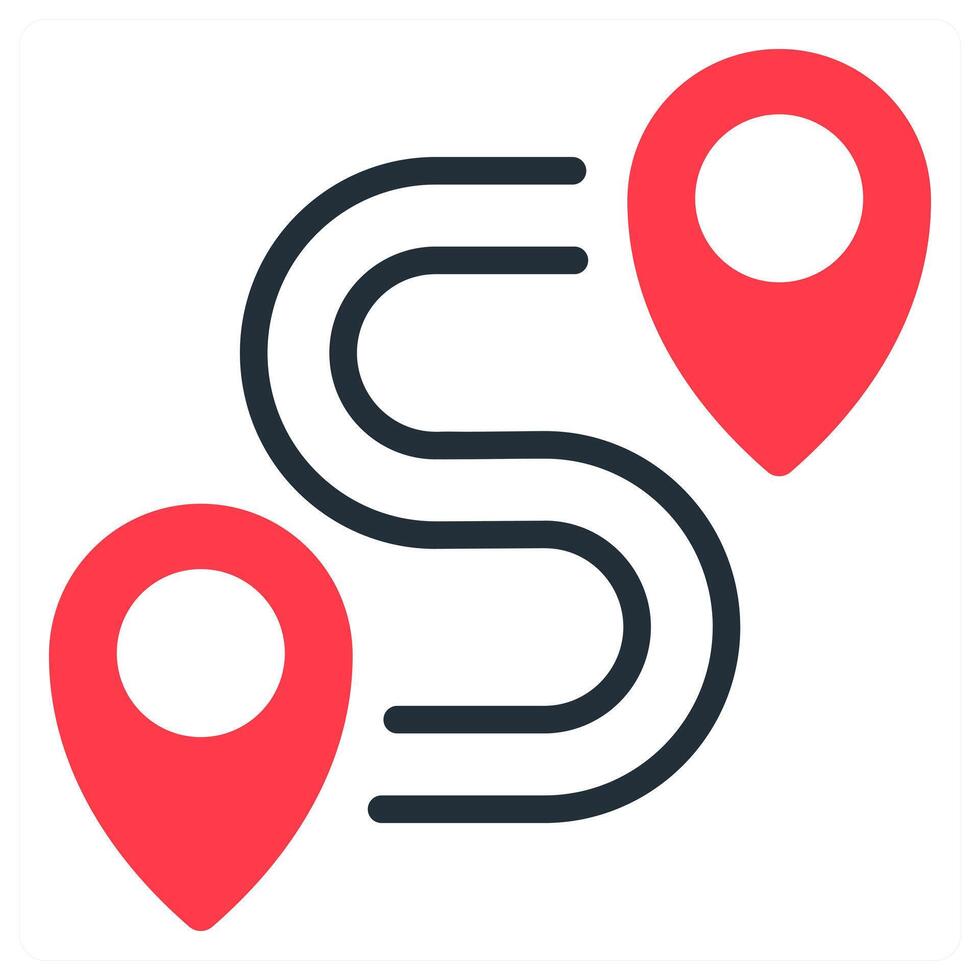 destination icon in red color vector