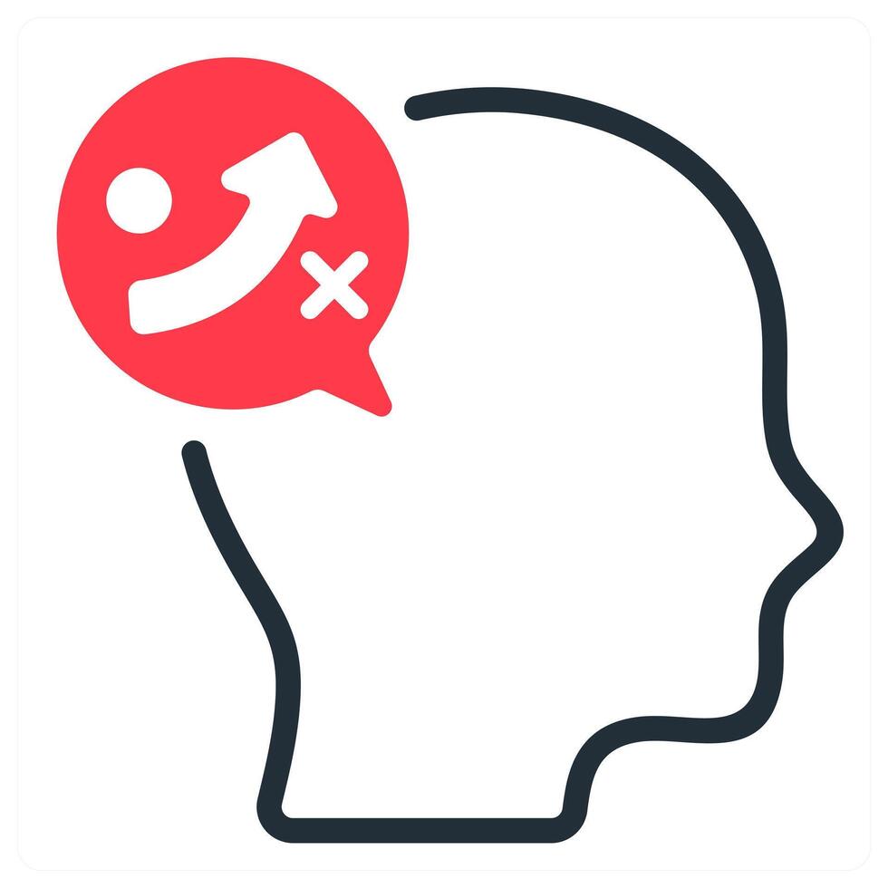 strategy planning icon in red color vector
