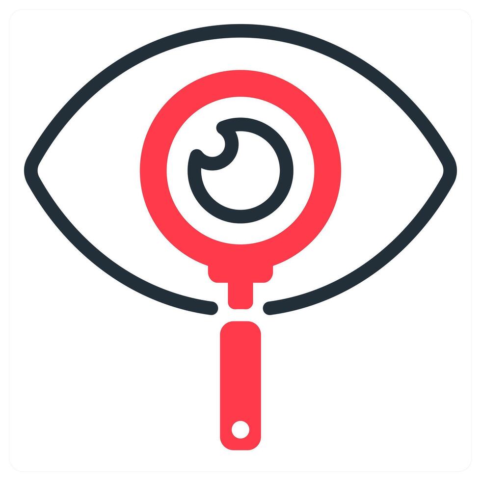 exploration icon in red color vector