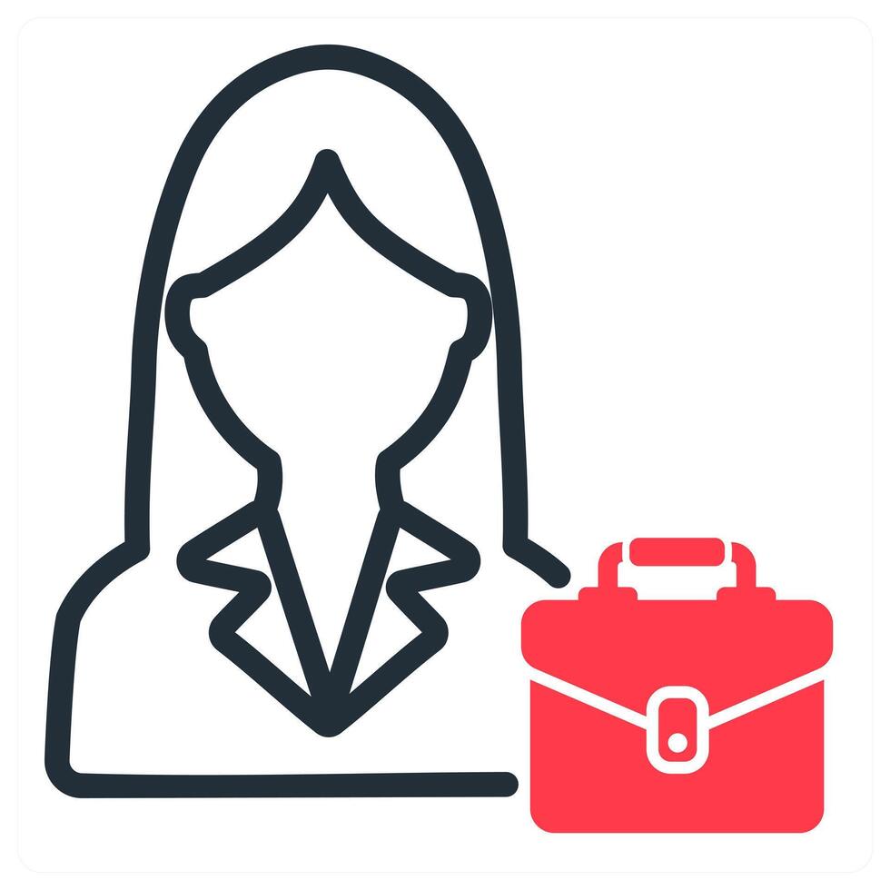 executive icon in red color vector