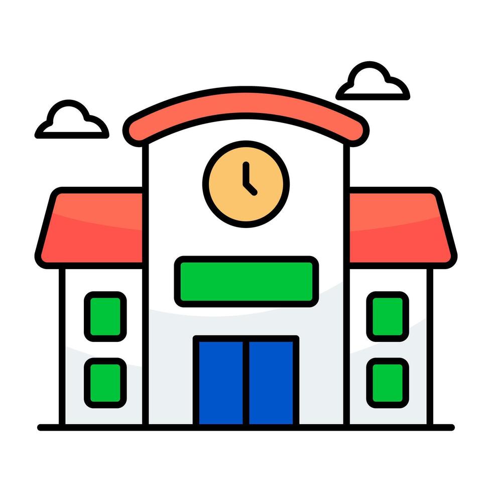 Modern design icon of school vector