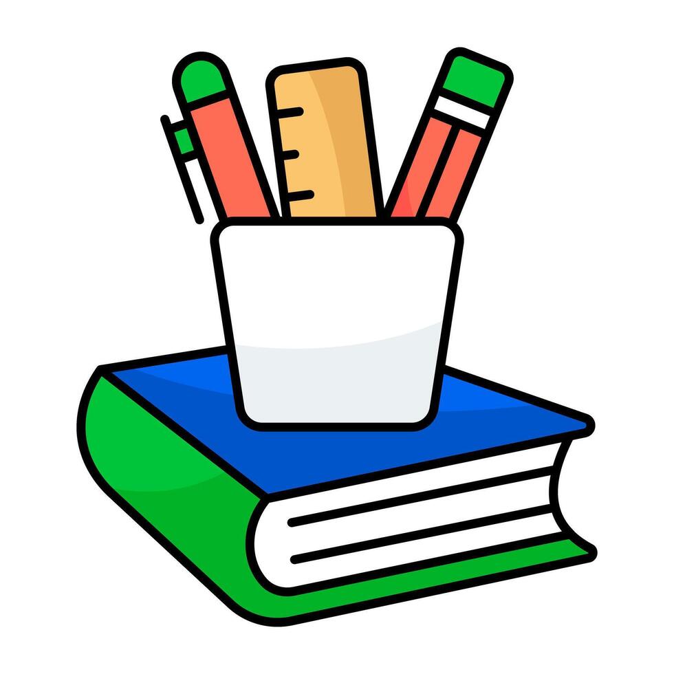 Modern design icon of pencil holder vector