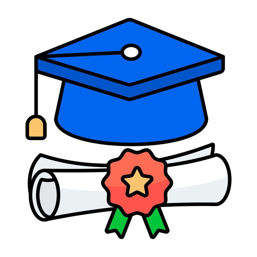 A beautiful design icon of degree vector
