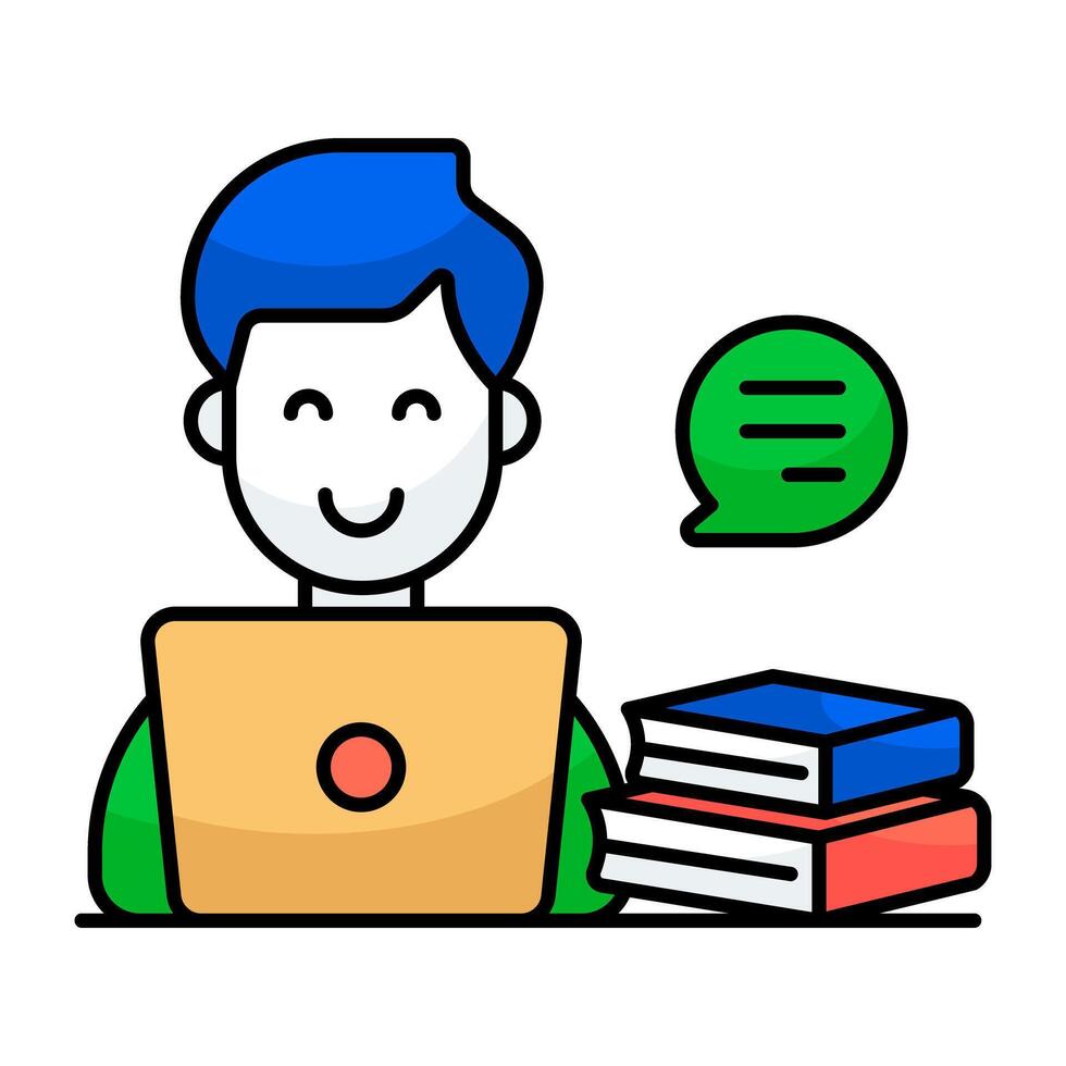 Creative design icon of online chat vector