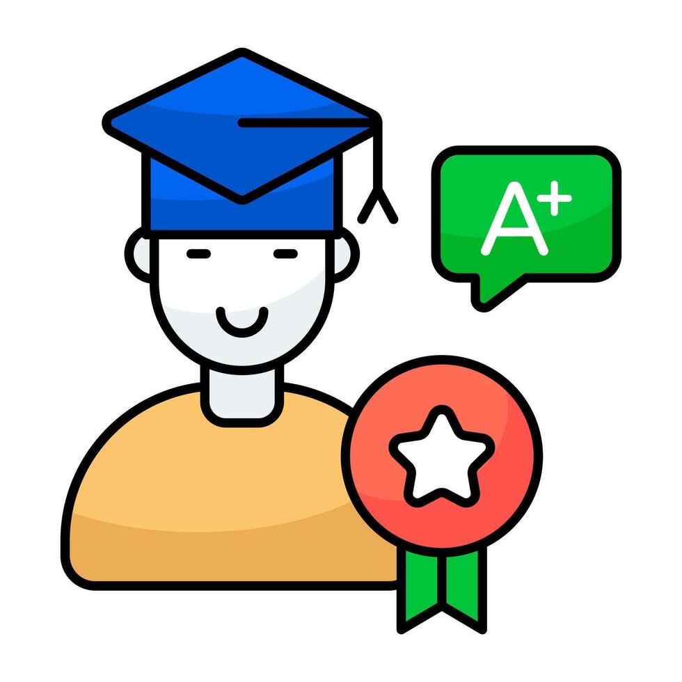 Creative design icon of grade chat vector