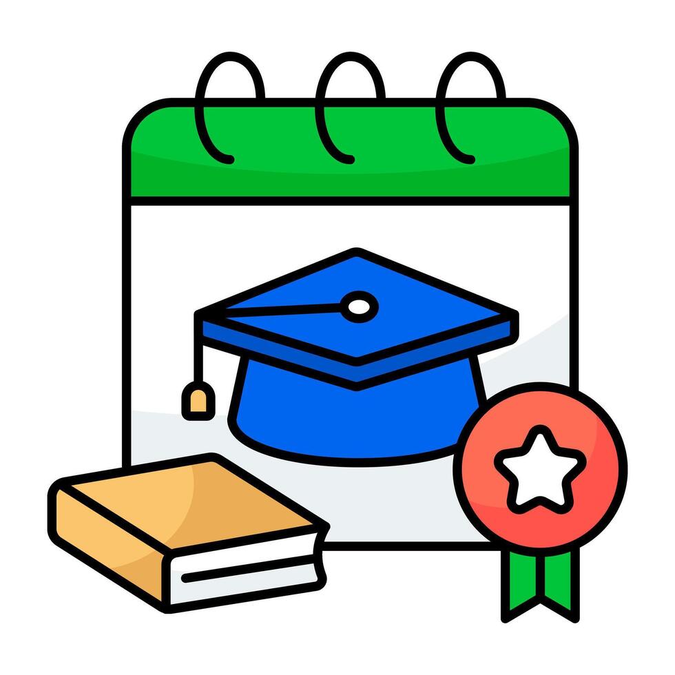 Creative design icon of education schedule vector