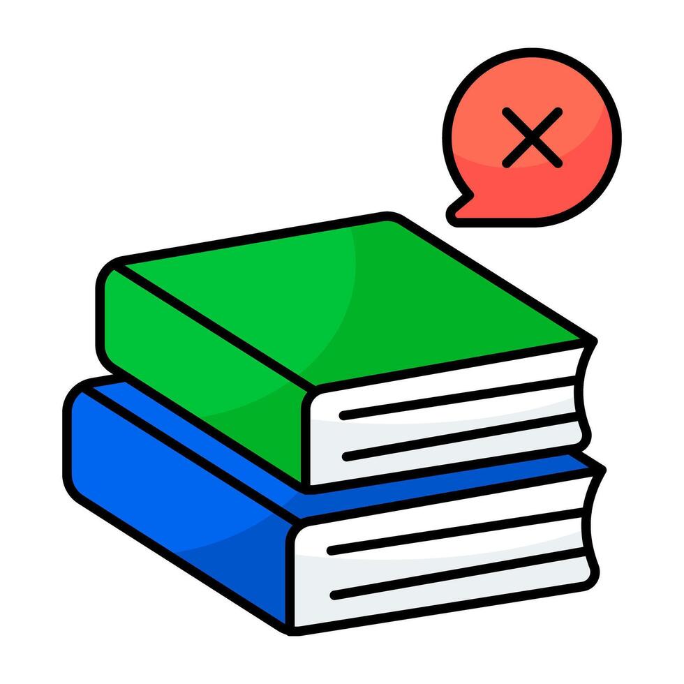 A beautiful design icon of delete books vector