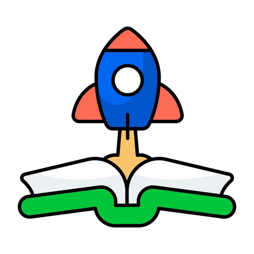 Premium design icon of book launch vector