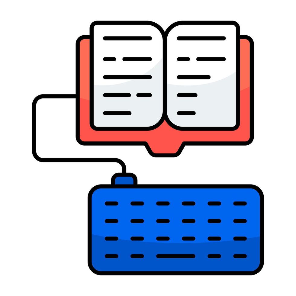 A beautiful design icon of digital book vector
