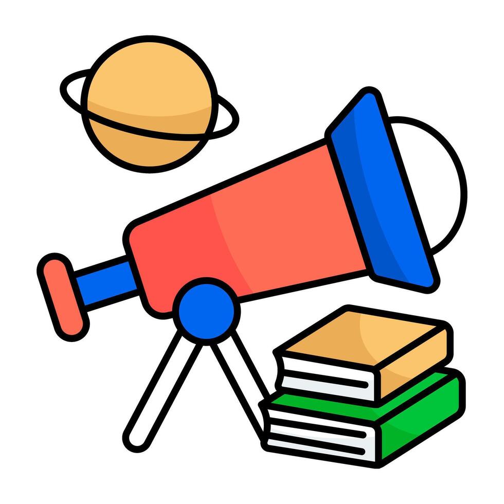 Premium design icon of telescope vector