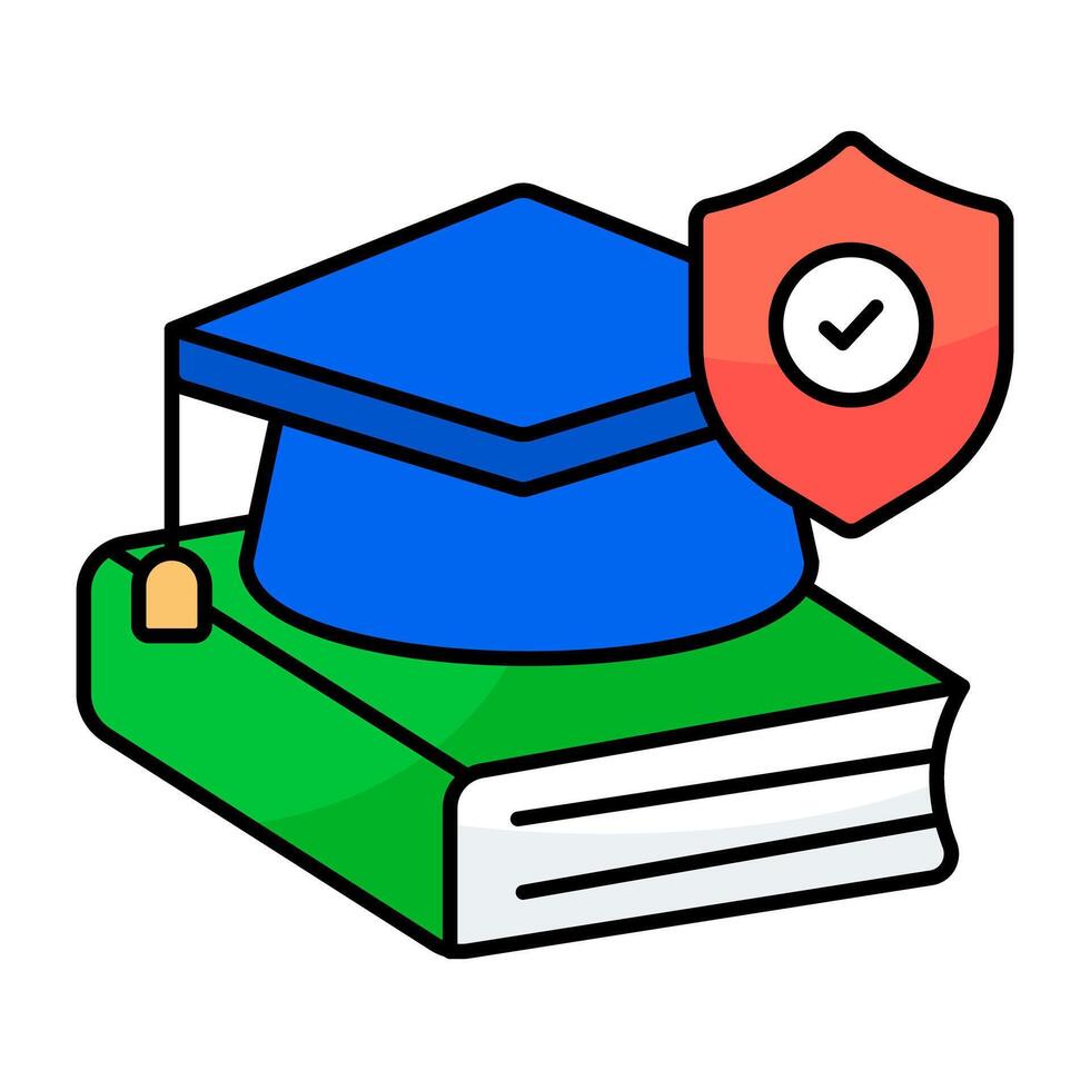A beautiful design icon of education security vector