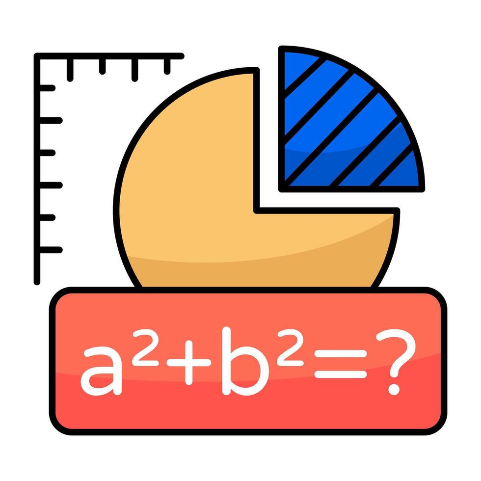 Modern design icon of math education vector