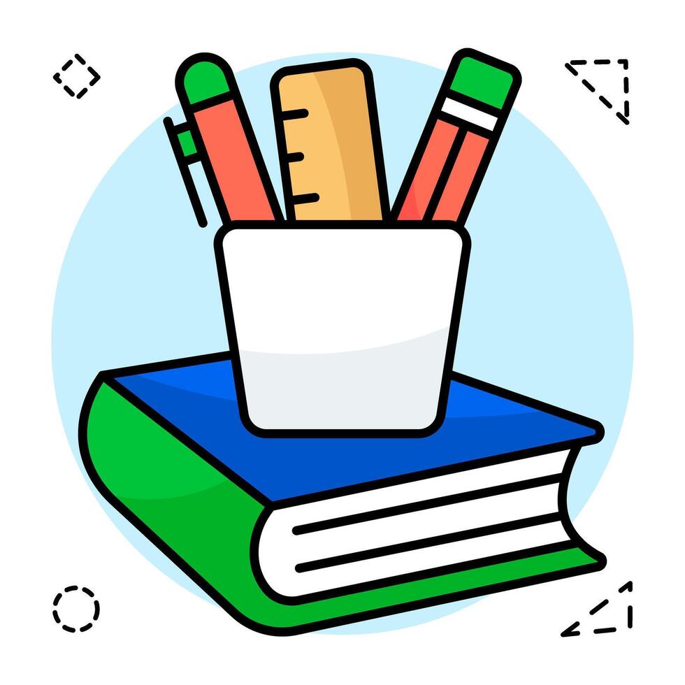 Modern design of pencil holder vector