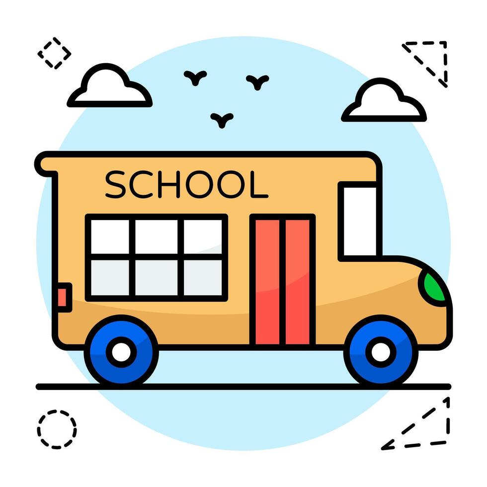 Perfect design of school bus vector