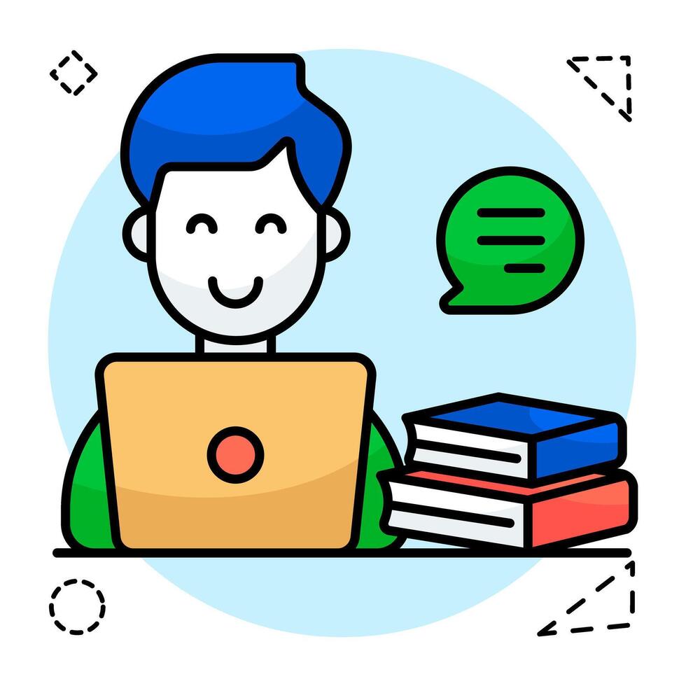 Creative design of online chat vector