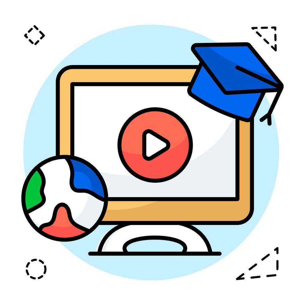 A beautiful design icon of online videos vector