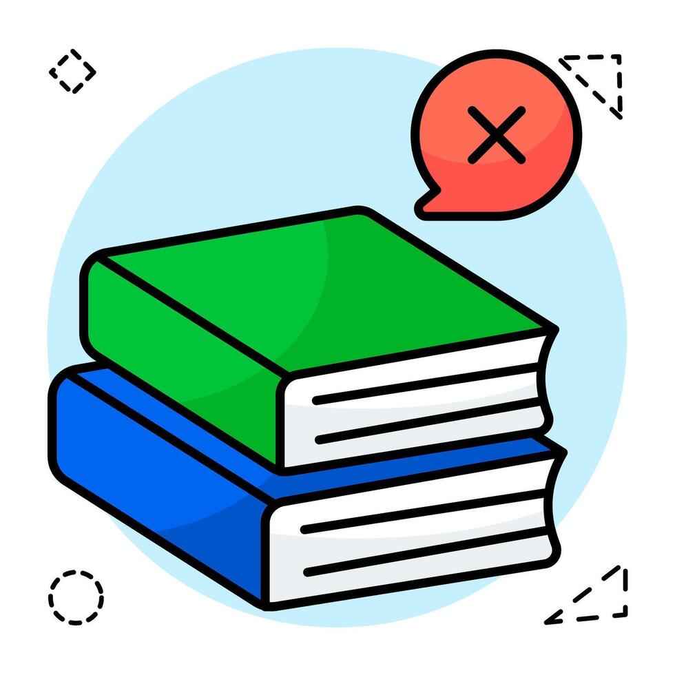 A beautiful design of delete books vector