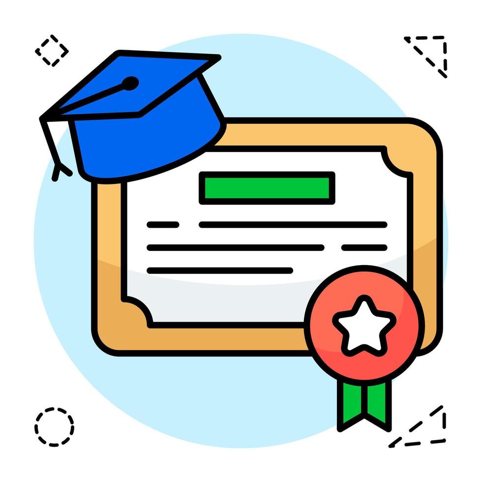 A trendy design of certificate vector