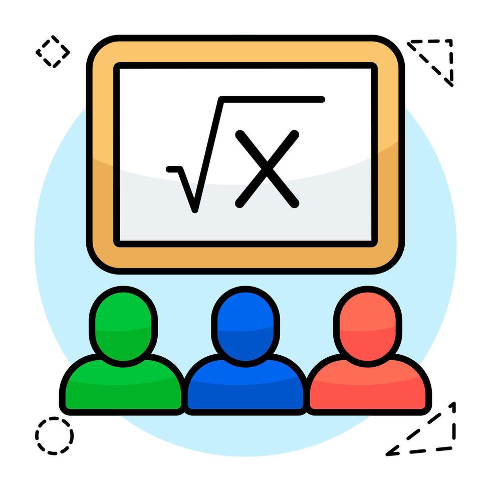 Modern design icon of math class vector