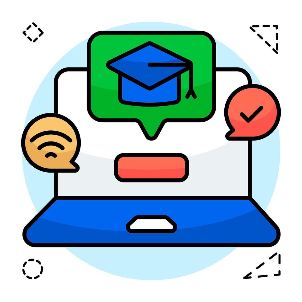 An design of education chat vector